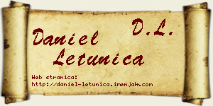 Daniel Letunica vizit kartica